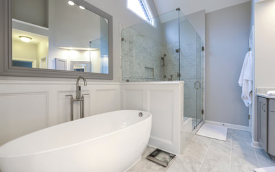 Darts Pointe Master Bathroom - HeartFeldt Designs